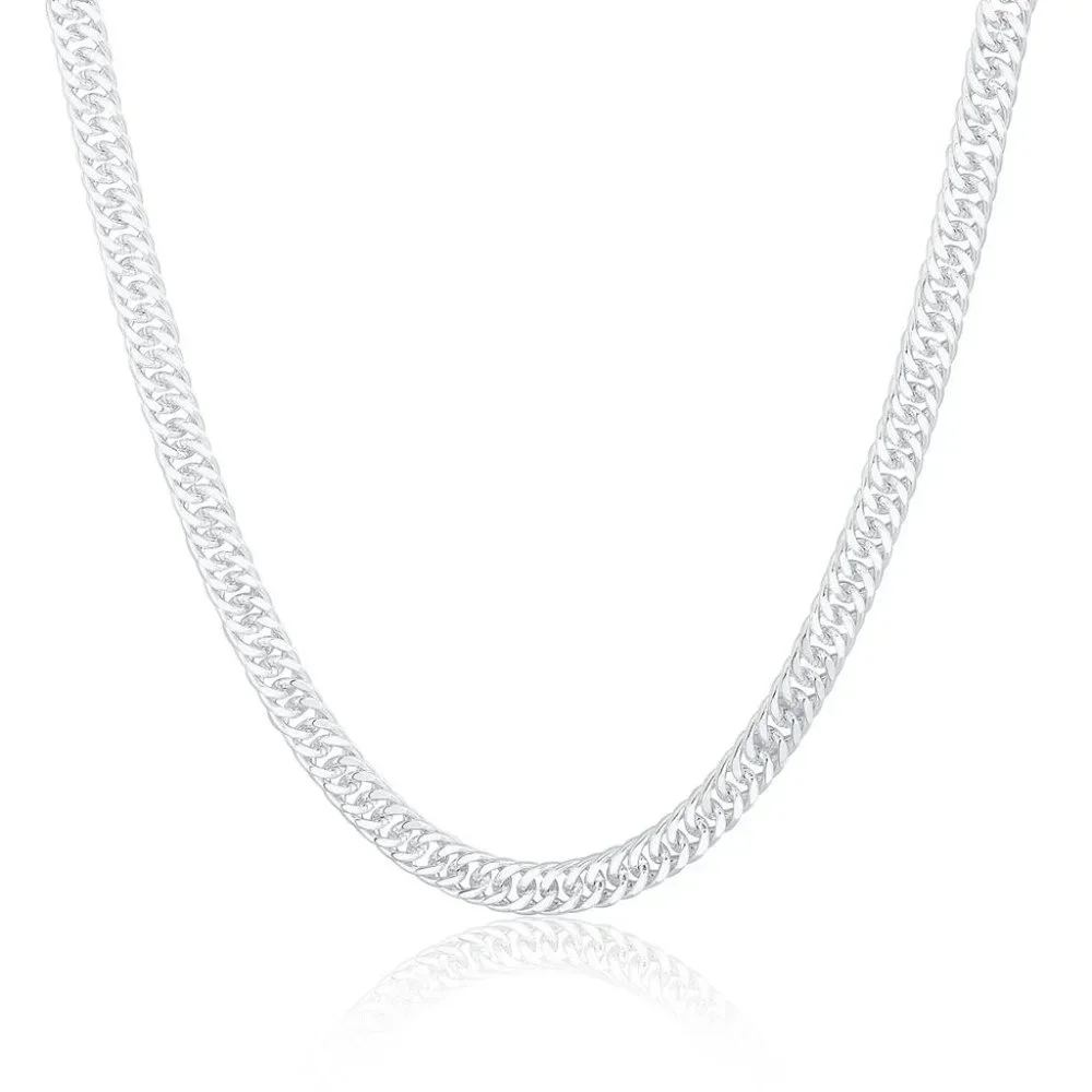 Beautiful Cuban Link 20 Inch Stamped as .925 Sterling Silver Chain 10mm Wide